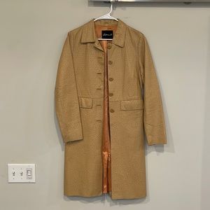 Arden B. Genuine Leather Tan Trench-Coat 😍